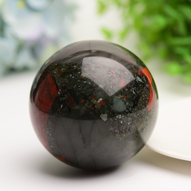 2.5"-3.0" Africa Blood Stone Crystal Sphere Bulk Wholesale Wholesale Crystals USA