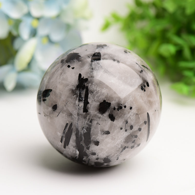 2.5"-4.0" Black Tourmaline Crystal Sphere Bulk Wholesale Wholesale Crystals USA