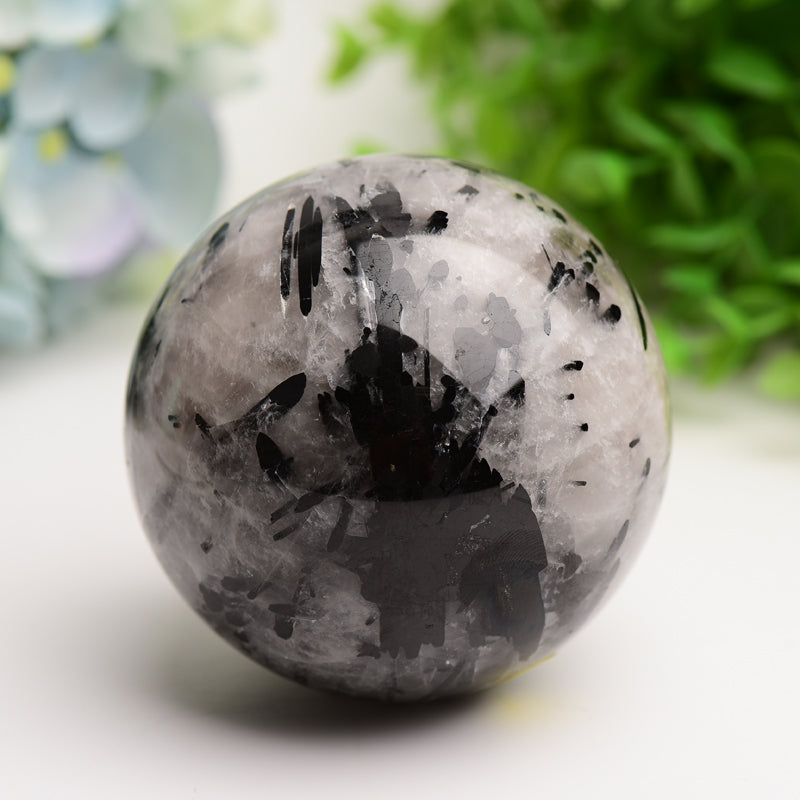 2.5"-4.0" Black Tourmaline Crystal Sphere Bulk Wholesale Wholesale Crystals USA