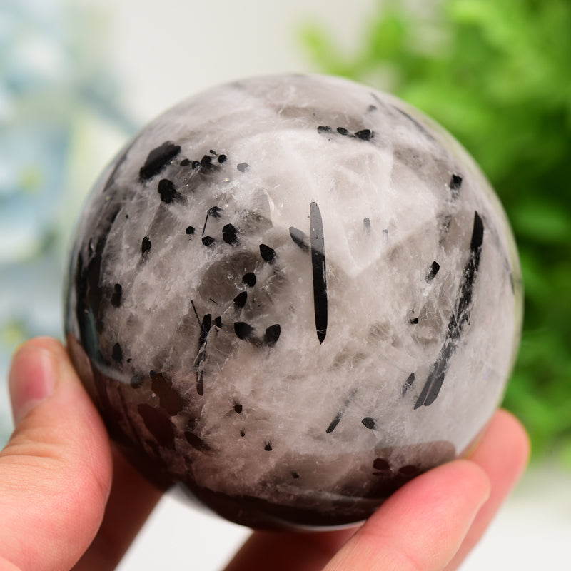 2.5"-4.0" Black Tourmaline Crystal Sphere Bulk Wholesale Wholesale Crystals USA