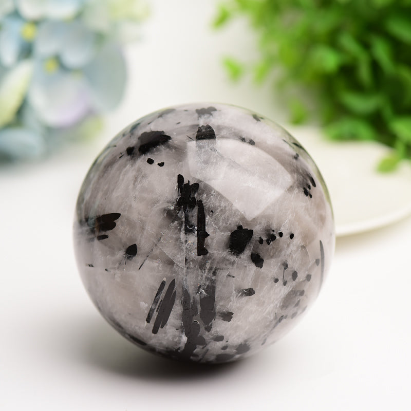 2.5"-4.0" Black Tourmaline Crystal Sphere Bulk Wholesale Wholesale Crystals USA