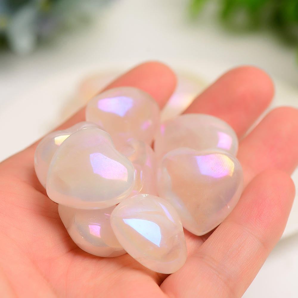 1.0" Aura Crystal Heart Carving Bulk Wholesale  Crystals USA