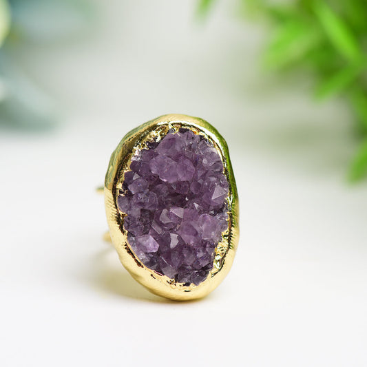 Amethyst Cluster Metal Ring Bulk Wholesale Wholesale Crystals USA