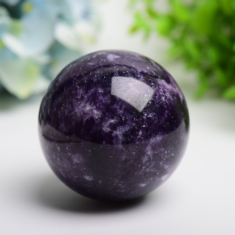 2.5"-4.0" Purple Lepidolite Crystal Sphere Bulk Wholesale Wholesale Crystals USA