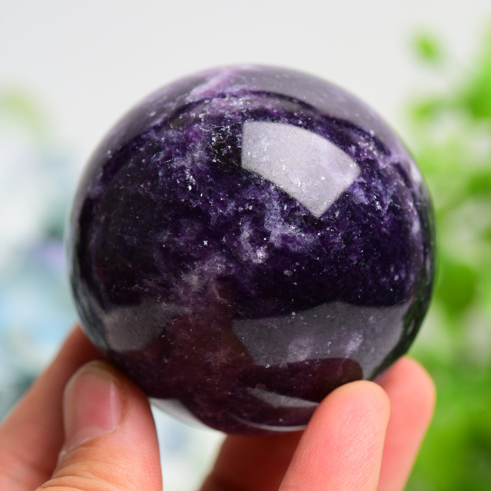 2.5"-4.0" Purple Lepidolite Crystal Sphere Bulk Wholesale Wholesale Crystals USA