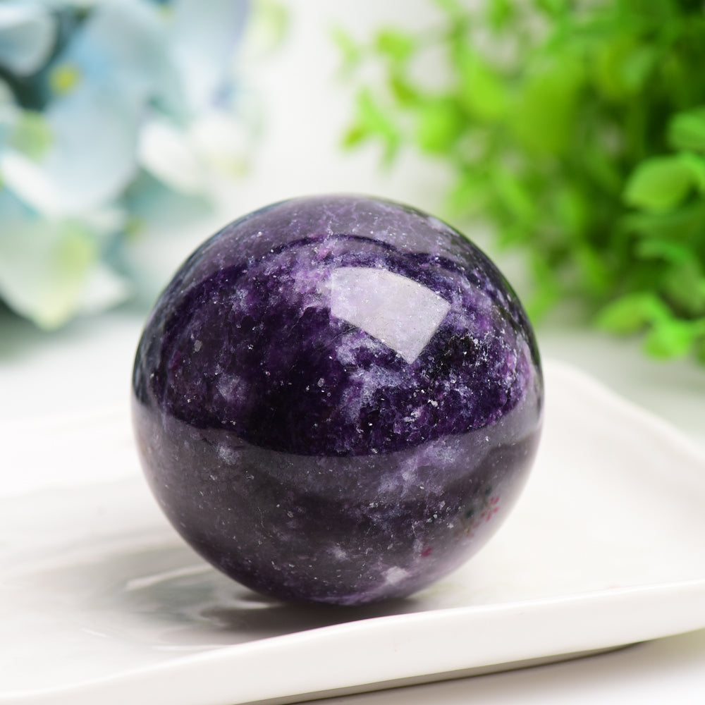 2.5"-4.0" Purple Lepidolite Crystal Sphere Bulk Wholesale Wholesale Crystals USA