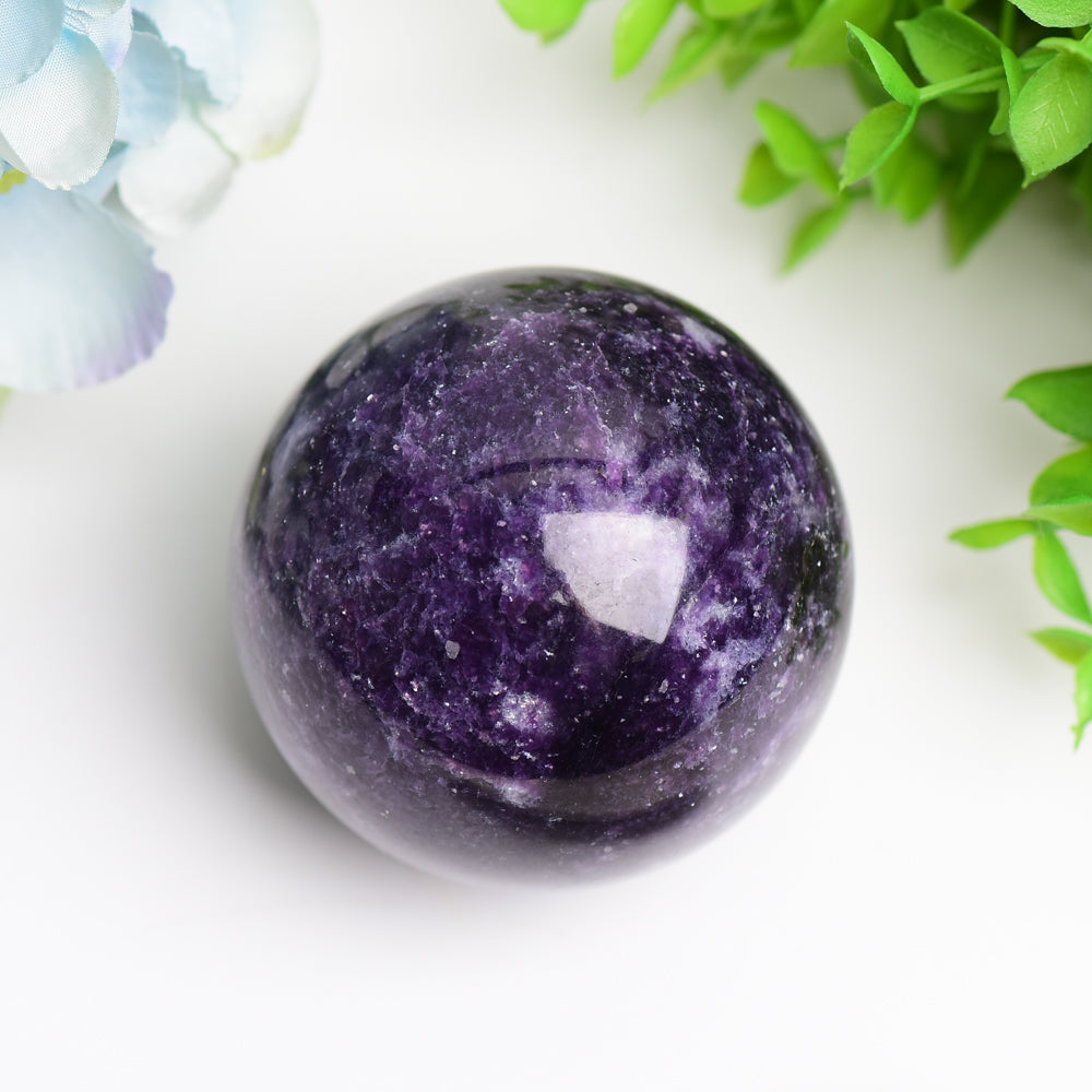 2.5"-4.0" Purple Lepidolite Crystal Sphere Bulk Wholesale Wholesale Crystals USA