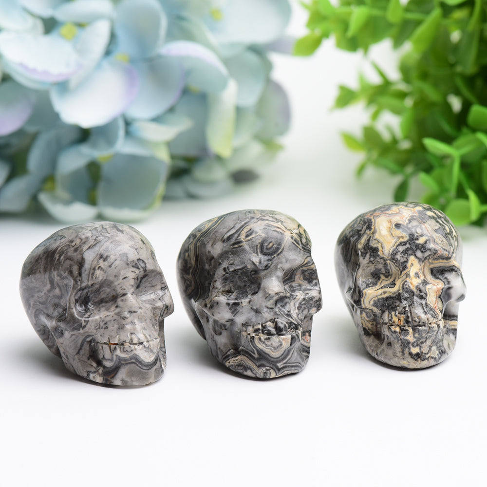 2.0" Piccaso Stone Skull Crystal Carving Bulk Wholesale Wholesale Crystals USA