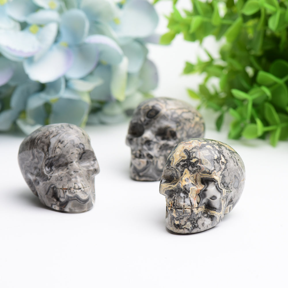 2.0" Piccaso Stone Skull Crystal Carving Bulk Wholesale Wholesale Crystals USA