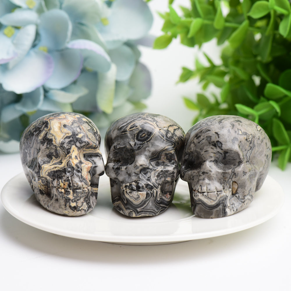 2.0" Piccaso Stone Skull Crystal Carving Bulk Wholesale Wholesale Crystals USA