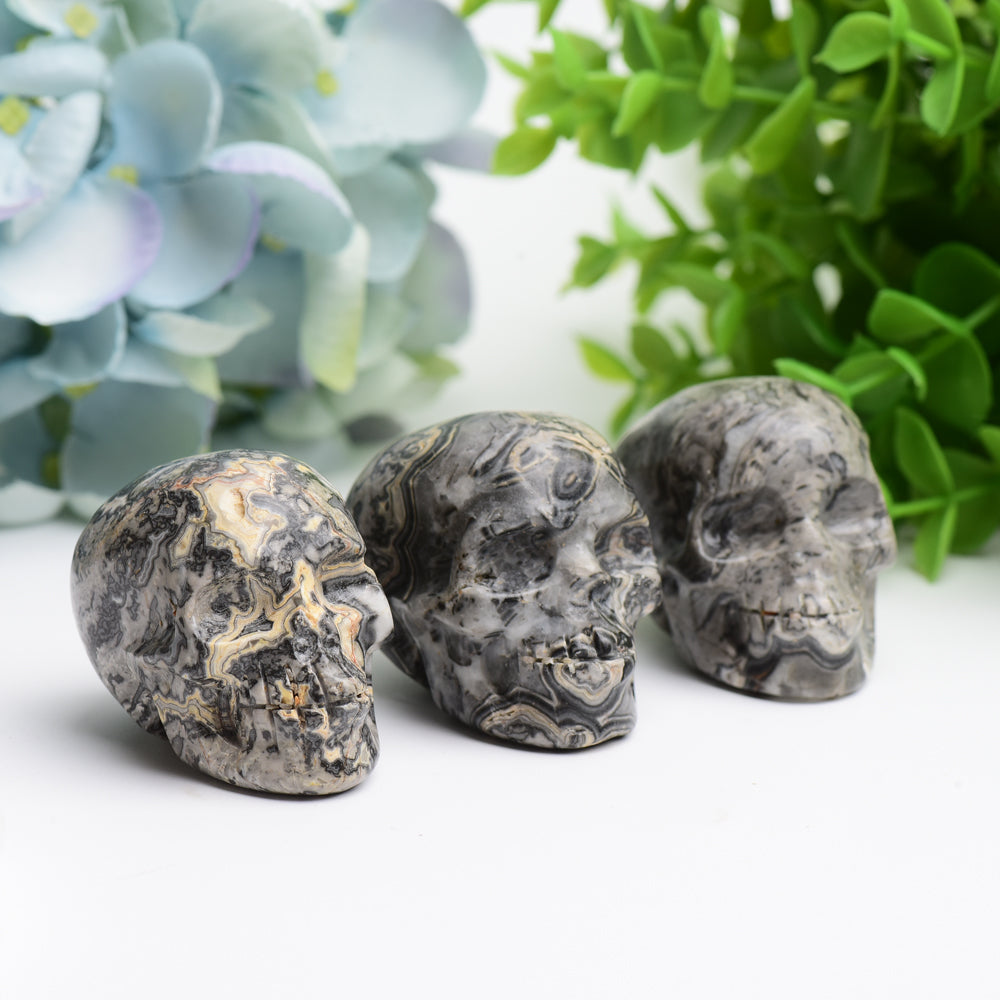 2.0" Piccaso Stone Skull Crystal Carving Bulk Wholesale Wholesale Crystals USA