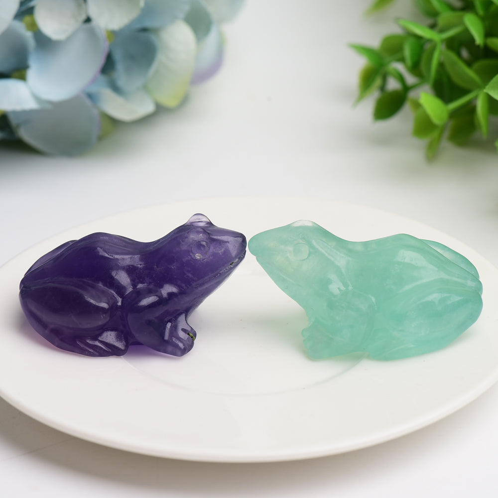 2.0" Fluorite Frog Crystal Carving Bulk Wholesale  Crystals USA