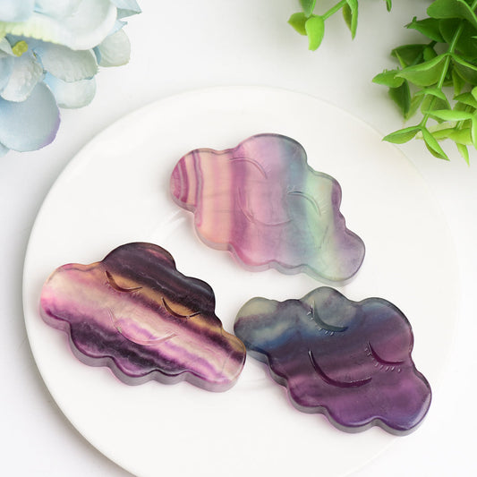 2.3" Rainbow Fluorite Cloud Crystal Carving Bulk Wholesale  Crystals USA