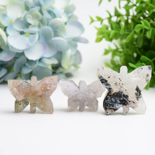 2.0"-2.5" Clear Quartz Cluster Butterfly Crystal Carving Bulk Wholesale Wholesale Crystals USA