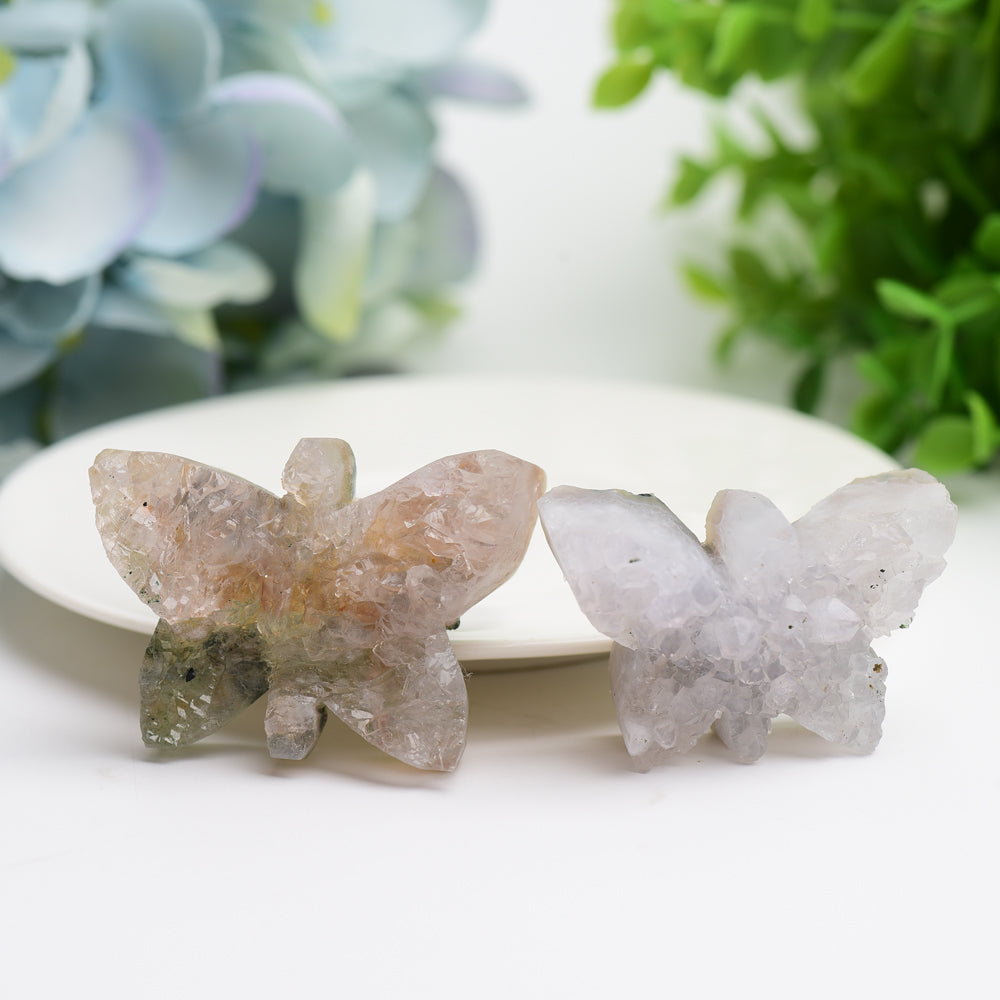 2.0"-2.5" Clear Quartz Cluster Butterfly Crystal Carving Bulk Wholesale Wholesale Crystals USA