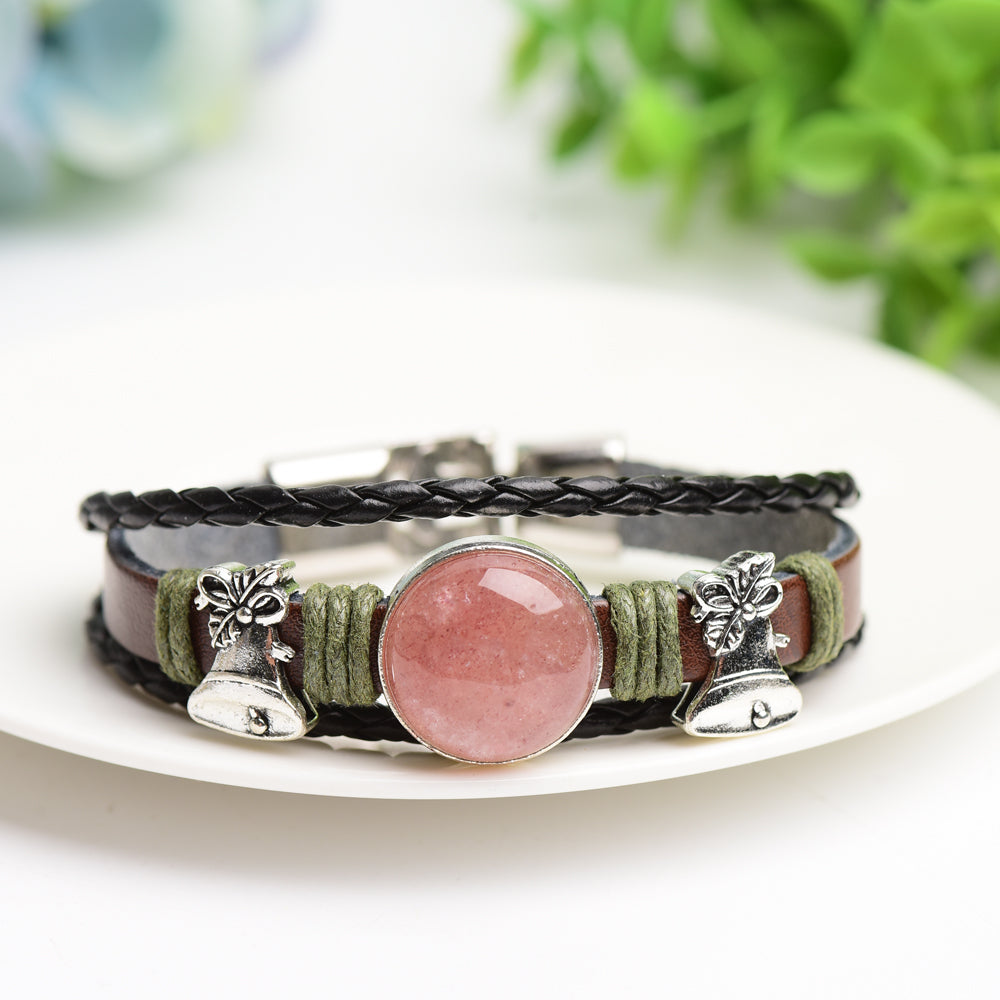 Mixed Crystal Bracelet with Metal Snap Joint Bulk Wholesale  Crystals USA