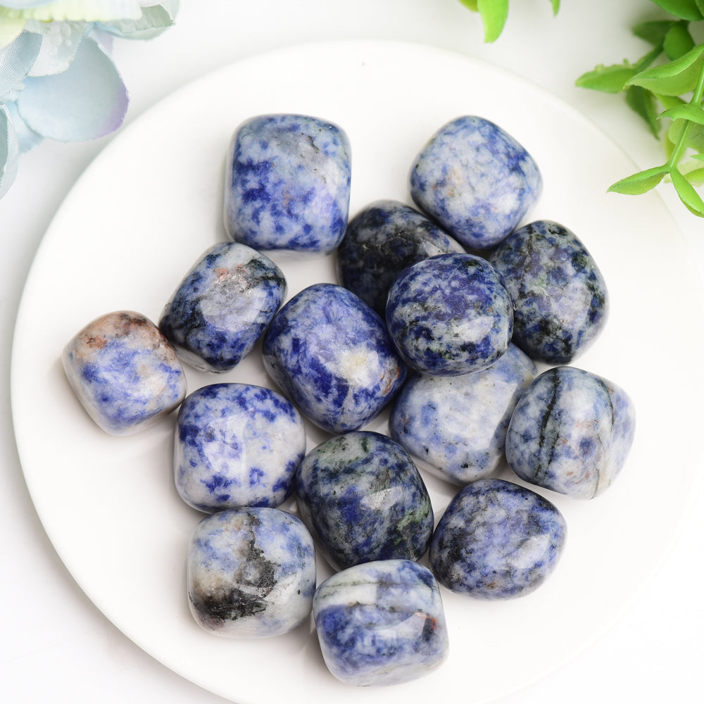 Blue Dot Crystal Tumbles Bulk Wholesale  Crystals USA