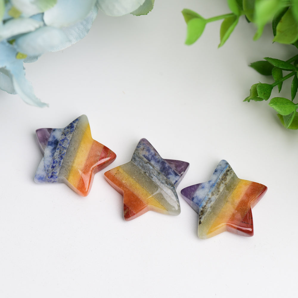 1.1" Chakra Star Crystal Carving Bulk Wholesale Wholesale Crystals USA