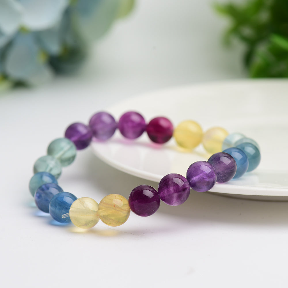 9mm Mixed Fluorite Bracelet Bulk Wholesale Wholesale Crystals USA