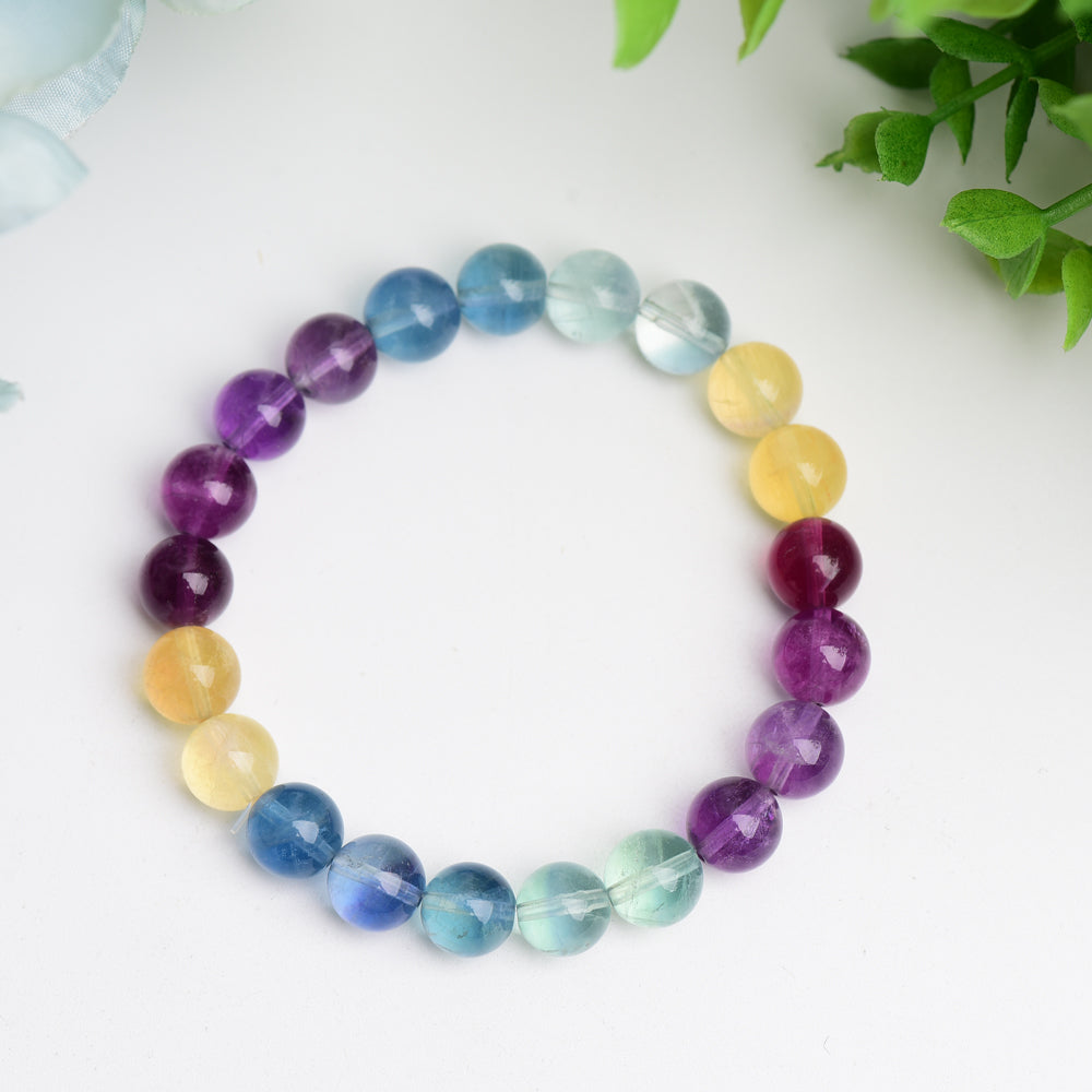 9mm Mixed Fluorite Bracelet Bulk Wholesale Wholesale Crystals USA