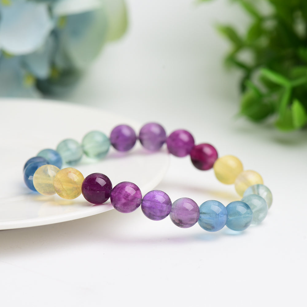 9mm Mixed Fluorite Bracelet Bulk Wholesale Wholesale Crystals USA