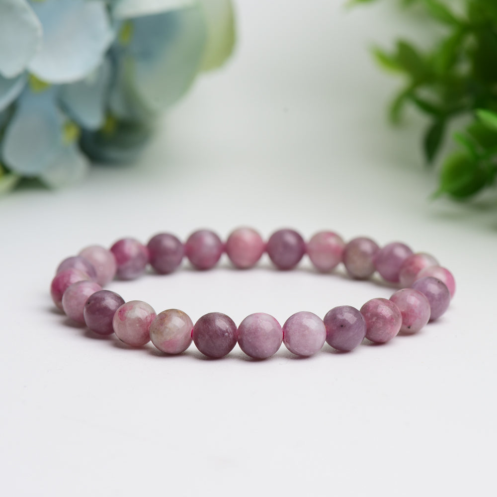 8.0mm-10.5mm Pink Tourmaline Bracelet Bulk Wholesale Wholesale Crystals USA