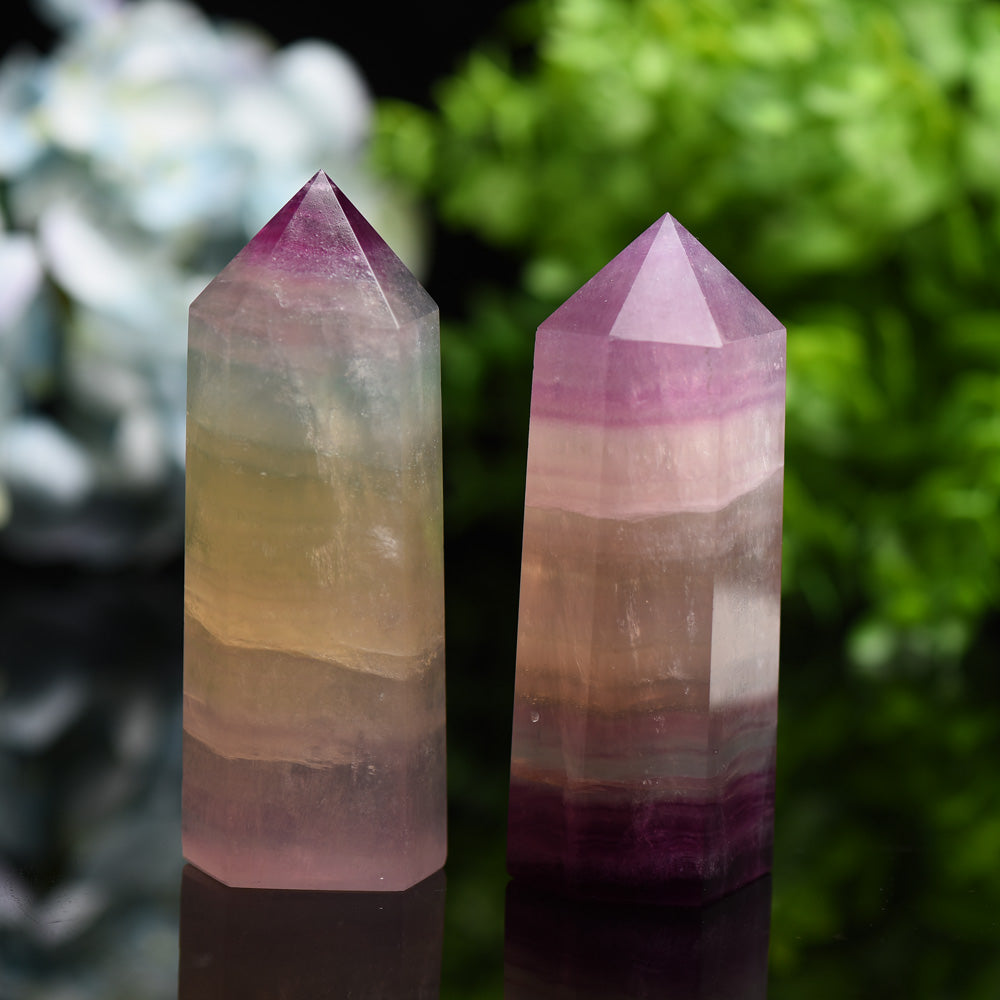 4.0"-5.0" Rainbow Fluorite Crystal Tower Bulk Wholesale Wholesale Crystals USA