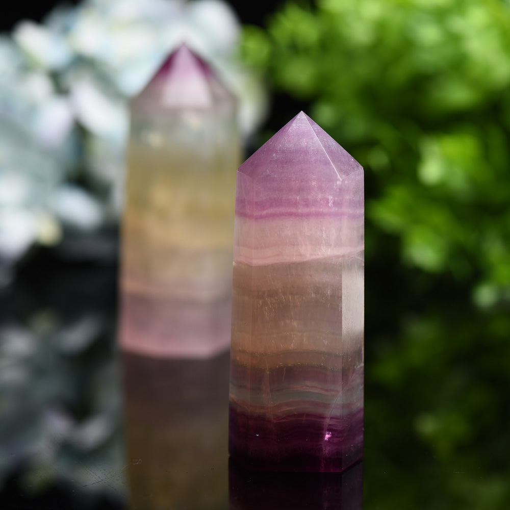 4.0"-5.0" Rainbow Fluorite Crystal Tower Bulk Wholesale Wholesale Crystals USA