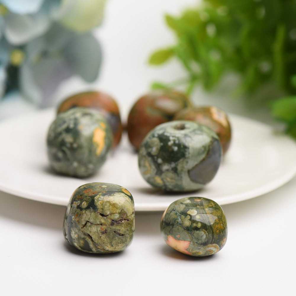 Rainforest Jasper Crystal Tumbles Bag Bulk Wholesale Wholesale Crystals USA