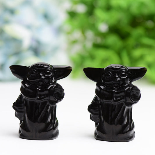 2.3" Black Obsidian Master Crystal Carving Wholesale Crystals USA