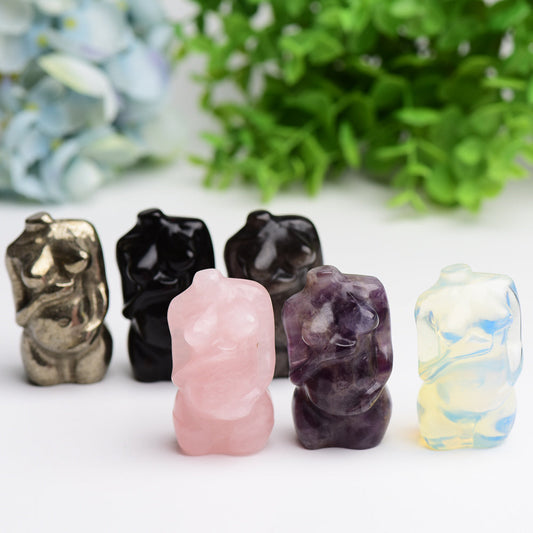 2.2" Pregnant Woman Body Model Crystal Carving Wholesale Crystals USA