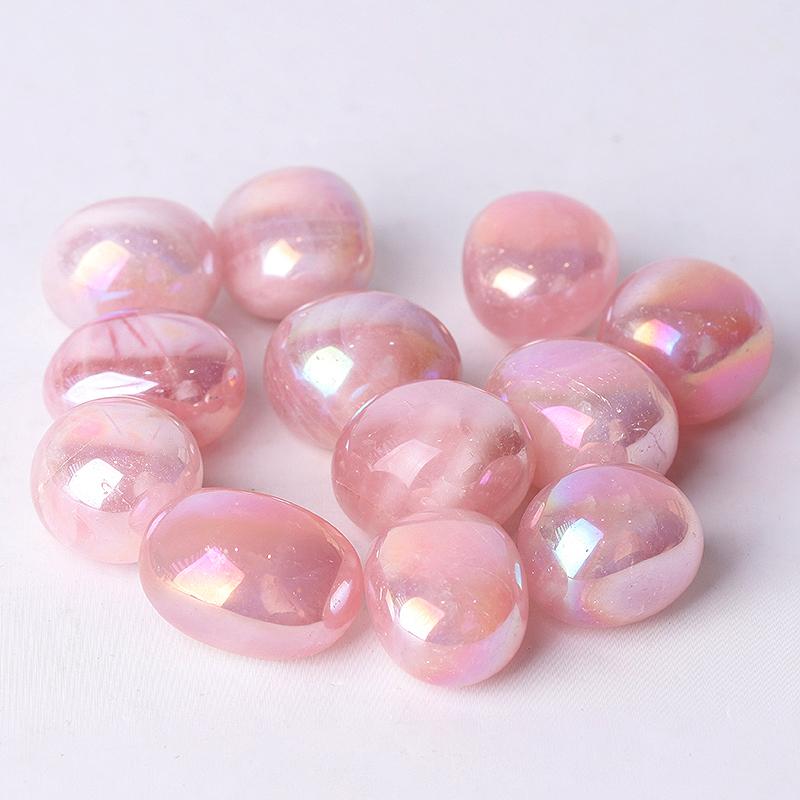 0.1kg Aura Rose Quartz Tumbles Wholesale Crystals USA