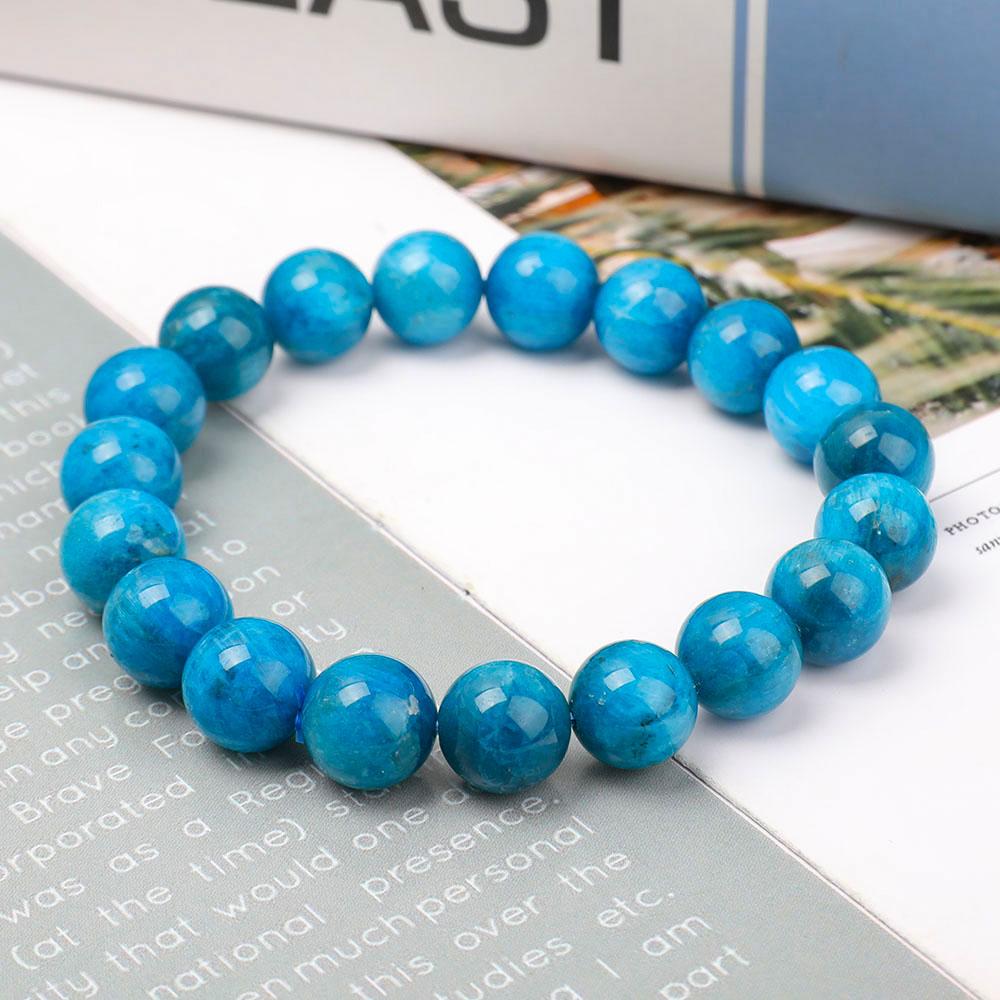 10.5mm Blue Apatite Bracelet Wholesale Crystals USA