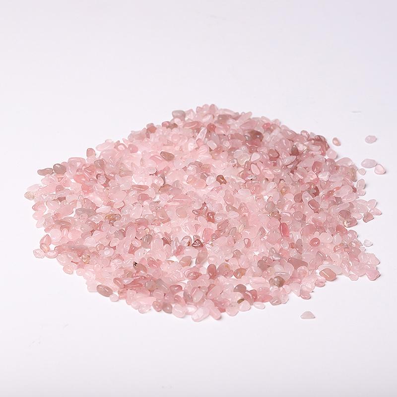 0.1kg Different Size High Quality Natural Rose Quartz Chips Crystal Chips for Decoration Wholesale Crystals USA