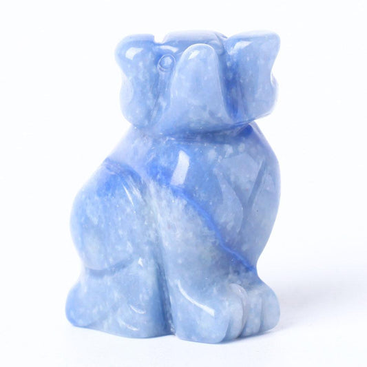 Blue Aventurine Dog Figurine Crystal Carving Wholesale Crystals USA