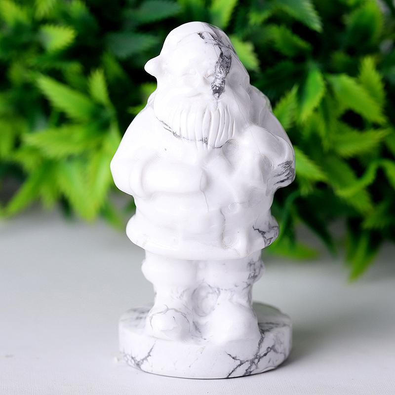 2" Howlite Santa Claus Crystal Carvings for Christmas Wholesale Crystals USA