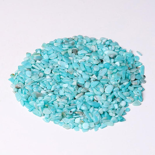 0.1kg Different Size Natural Amazonite Chips Crystal Chips for Decoration Wholesale Crystals USA