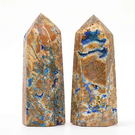 Set of 2 Azurite Points Wholesale Crystals USA