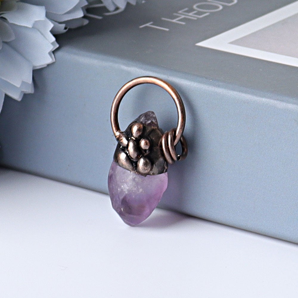 1.5" Amethyst Pendant for DIY Wholesale Crystals USA