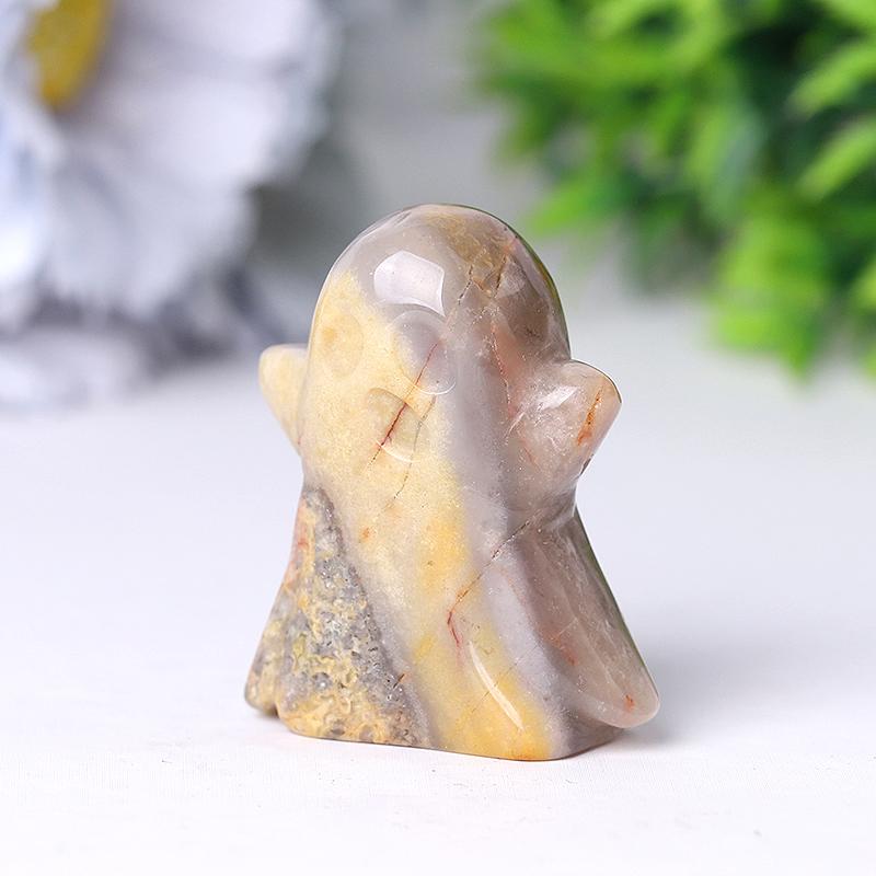 2" Crazy Agate Ghost Crystal Carving for Halloween Wholesale Crystals USA