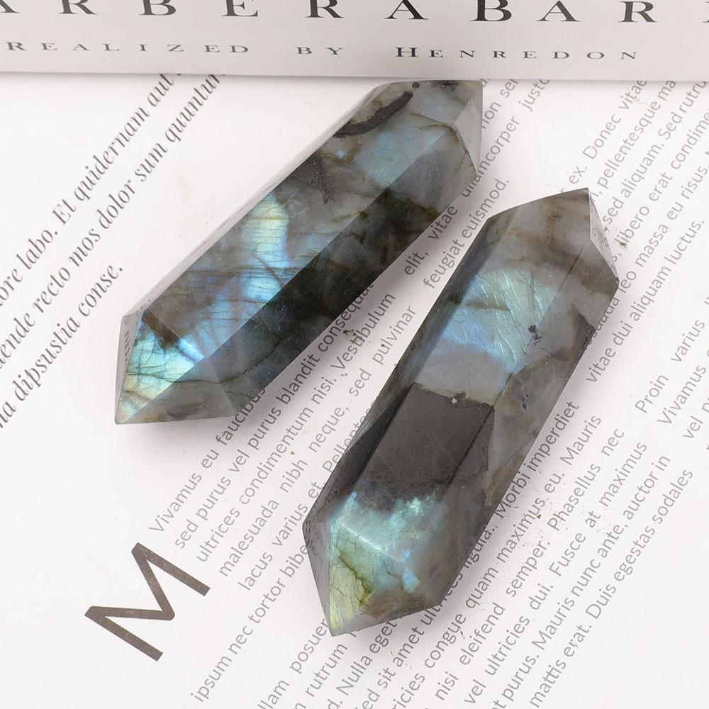 Set of 2 Labradorite Double Terminated Points Wholesale Crystals USA