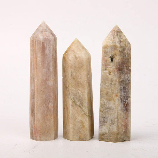 Set of 3 Black Moonstone Points Wholesale Crystals USA