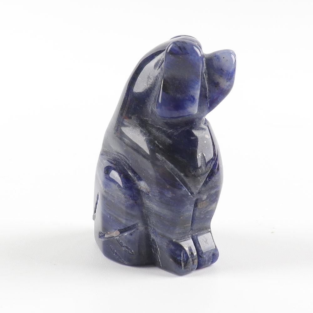 2" Sodalite Dog Figurine Crystal Carvings Wholesale Crystals USA