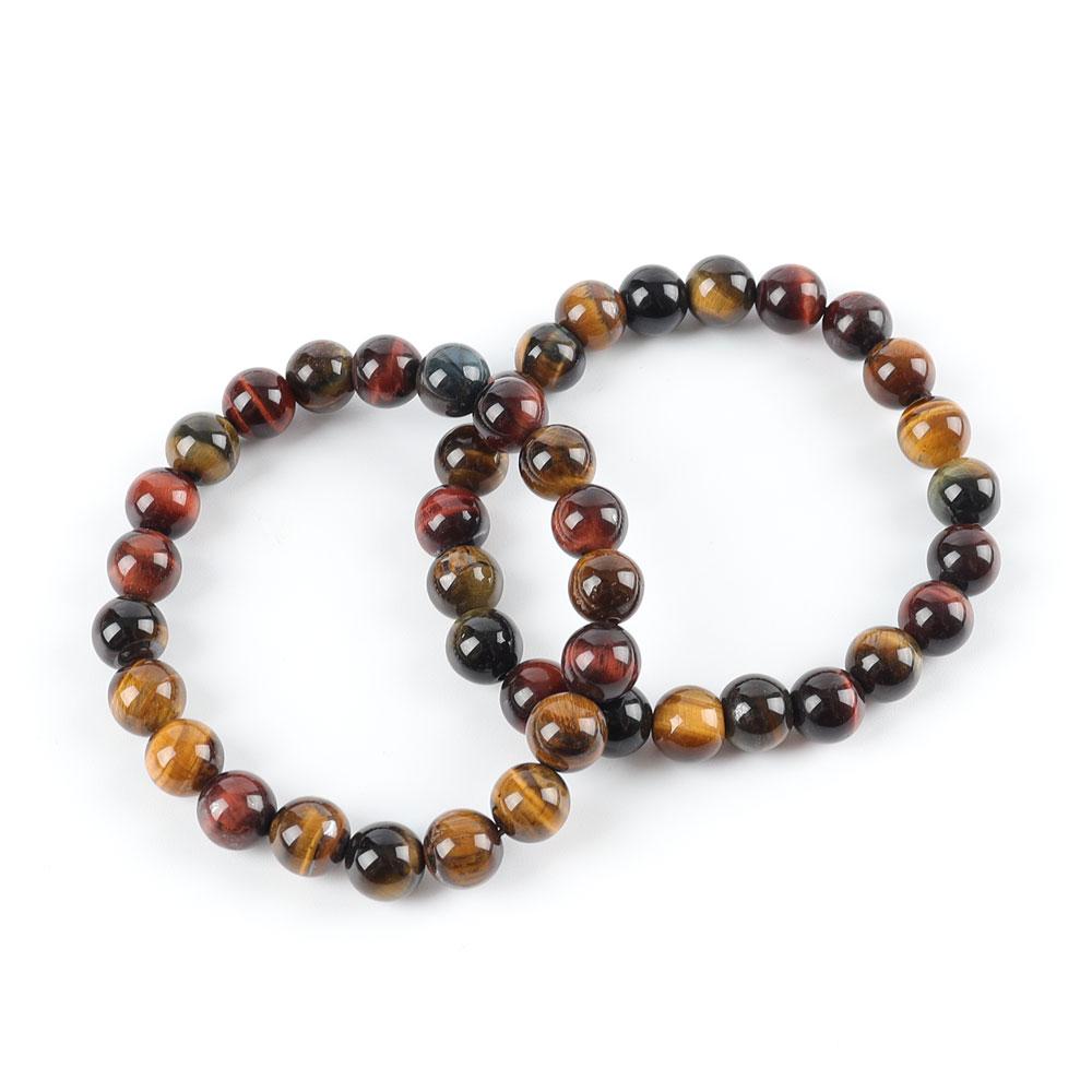 8mm Rainbow Tiger Eye Bracelet Wholesale Crystals USA