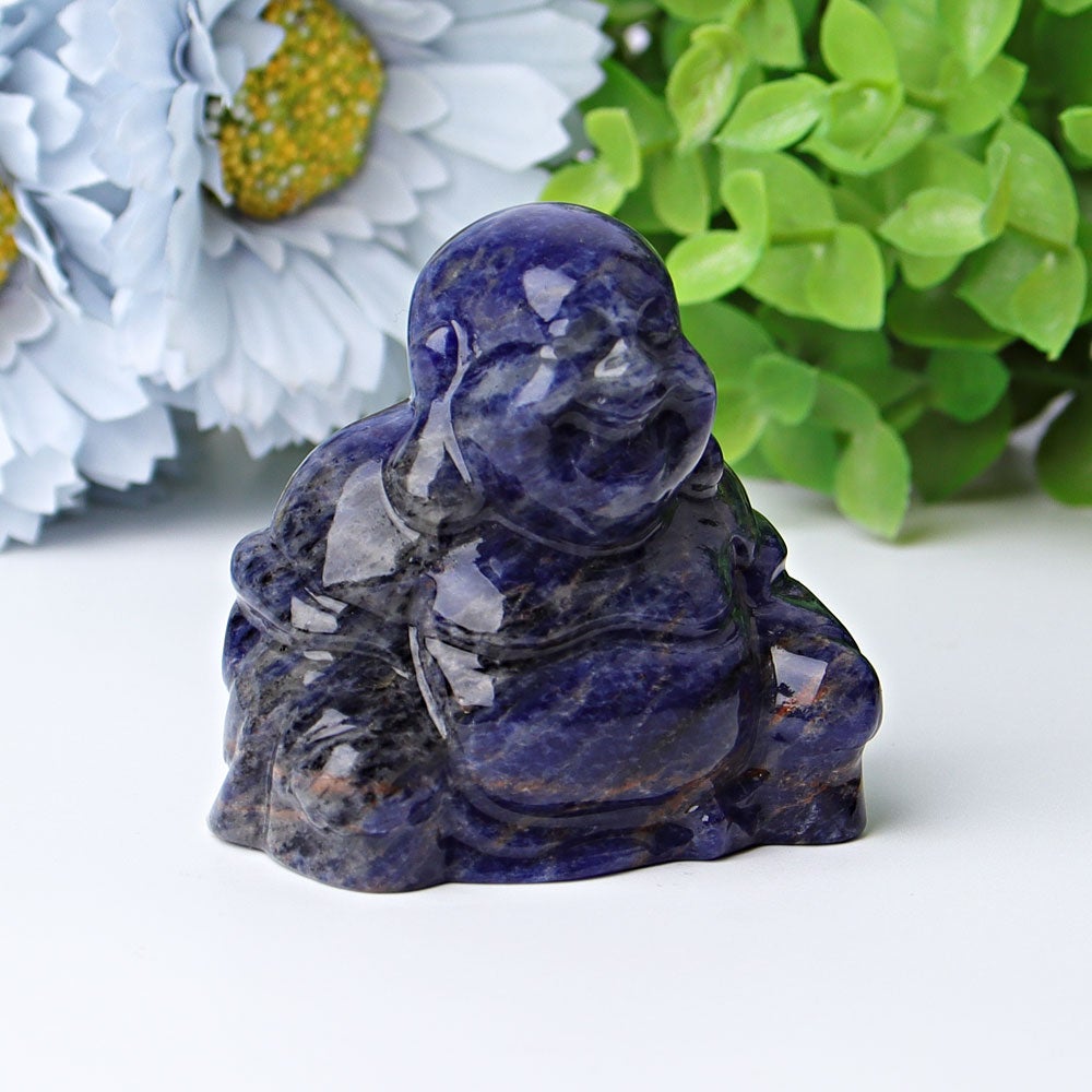 2.4" Sodalite Buddha Crystal Carvings Wholesale Crystals USA