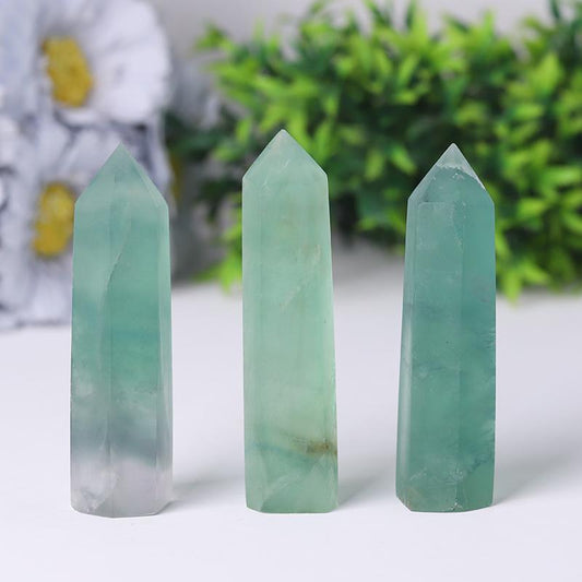 Natural Green Fluorite Point Healing Tower Wholesale Crystals USA