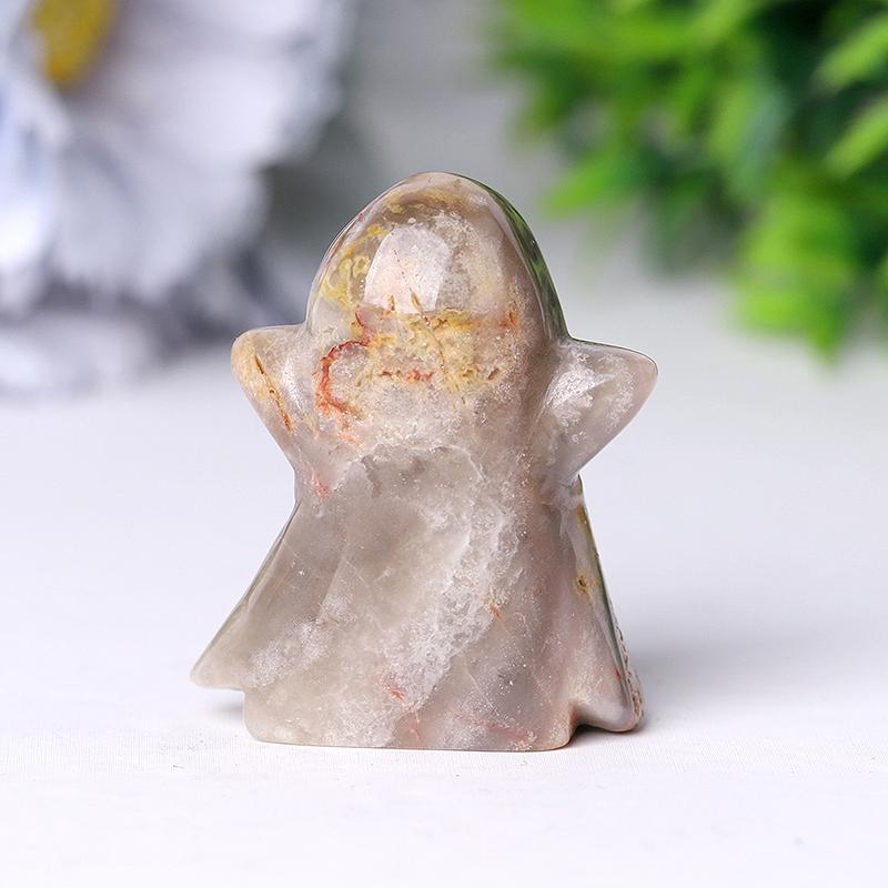 2" Crazy Agate Ghost Crystal Carving for Halloween Wholesale Crystals USA