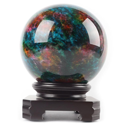 6.29”Rainbow Large Decorative Colorful Jade Sphere Wholesale Crystals USA