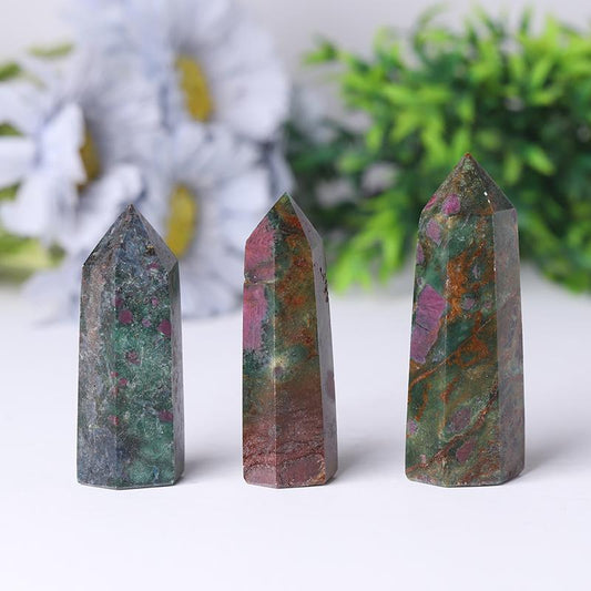 Natrual Ruby Kyanite Point Healing Tower for Collection Wholesale Crystals USA