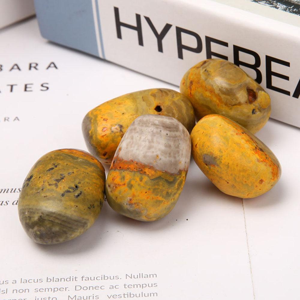 Set of 5 Bumble bee Jasper Tumbled Stone Wholesale Crystals USA